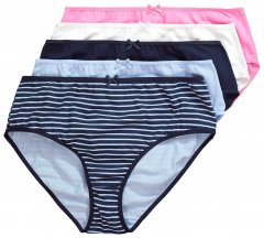 Ulla Popken 850966 Raidalliset alushousut 5 kpl Tummansininen