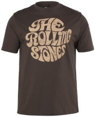 JP1880 851001 Rolling Stones Retro Logo T-paita Pähkinänruskea