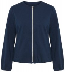 Ulla Popken 851040 Vetoketjullinen collegetakki Tummansininen