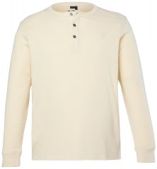 JP1880 851075 Pitkähihainen Henley-paita Hiekanharmaa TALL