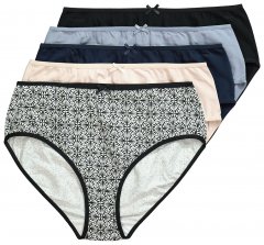 Ulla Popken 851687 Kuviolliset alushousut 5 kpl Vaaleansininen