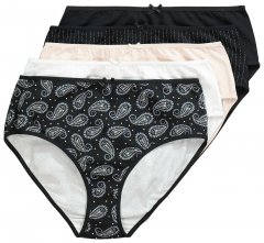 Ulla Popken 851752 Raidalliset alushousut 5 kpl Musta