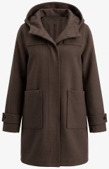 Ulla Popken 851803 Duffeltakki Tummanruskea