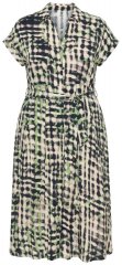 Ulla Popken 852257 Kuviollinen maksimekko Taupe