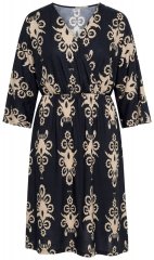 Ulla Popken 852315 Kuviollinen kietaisumekko Musta