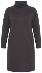 Ulla Popken 852456 Collegemekko poolokauluksella Tummanruskea