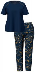 Ulla Popken 852577 Kuviollinen pyjama Tummansininen