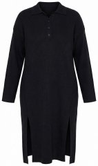 Ulla Popken 852630 Pitkähihainen neulemekko Musta