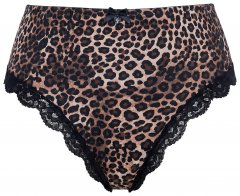 Ulla Popken 853106 Eläinkuvioiset string-alushousut Musta