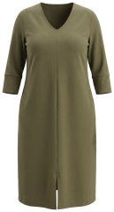 Ulla Popken 853510 Midimekko taskuilla Khaki
