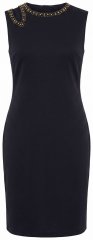 Ulla Popken 853766 Hihaton bodycon-mekko strassikoristeilla Musta