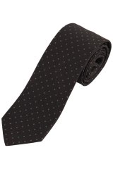 JP1880 853822 Pilkullinen silkkisolmio erikoispitkä Musta