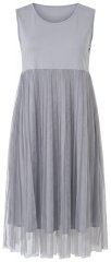Ulla Popken 853879 A-linjainen midimekko Harmaa
