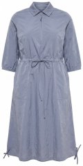 Ulla Popken 854413 Midimekko kiristysnauhalla Harmaa