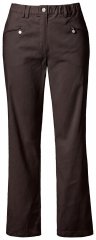 Ulla Popken 854987 Lämpimät stretch-housut mukavuusvyötäröllä Mahonginruskea