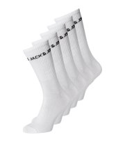 Jack & Jones Basic Logo Tennissukat Valkoinen 5 paria