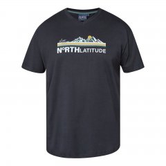 North Latitude Mountain T-Shirt V-Neck Musta
