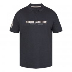 North Latitude Logo Polo Musta
