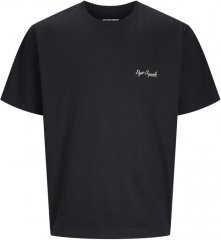 Jack & Jones Lington Back And Front Print Crew Neck T-Shirt Black