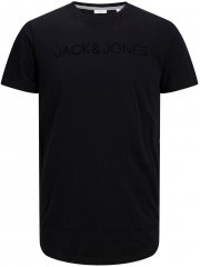 Jack & Jones JJHUGO FLOCK TEE Black