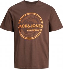 Jack & Jones JCOPILOU TEE SS CREW NECK Seal brown