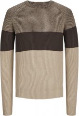 Jack & Jones PANNEL Knitted Sweater Brown