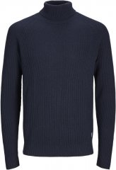 Jack & Jones PANNEL Turtleneck Knitted Sweater Navy Blazer