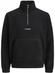 Jack & Jones Soho Half Zip Fleece Sweatshirt Black