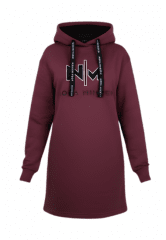 Nora Mikken KADRI WHITE Long Hoodie Burgundy
