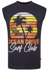 Kam Jeans 5398 Miami Beach Sleeveless Tee Indigo