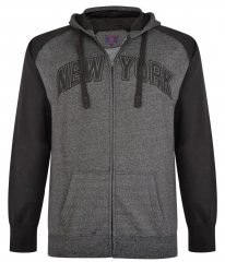 Kam Jeans Zip Thru Hoody Black