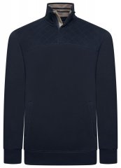 Kam Jeans 7092 Puolivetoketjullinen collegepaita Tummansininen