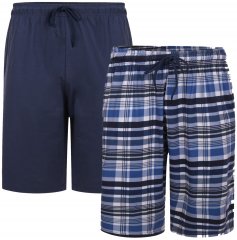 Kam Jeans 875 Lounge shorts Navy, Checked 2-pack