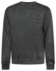 Kam Jeans 7081 Brodeerattu collegepaita Musta