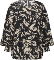 Kaffe Curve Olla Pitkähihainen pusero Musta