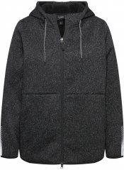 Ulla Popken Sweater Knit Fleece Hoodie Black