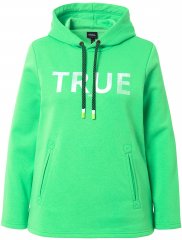 Ulla Popken TRUE Lettering Hoodie Mint Green