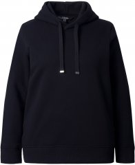 Ulla Popken Relaxed Fit Long Sleeve Hoodie Black