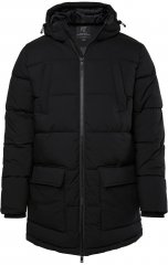 JP1880 Quilted Parka with Multiple Pockets Black