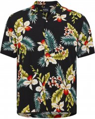 North Latitude Shirt Short Sleeve Printed Allover Black