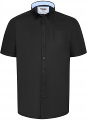 D555 James Lyhythihainen Oxford-Paita TALL Musta