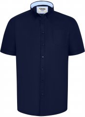 D555 James Lyhythihainen Oxford-Paita TALL Laivastonsininen