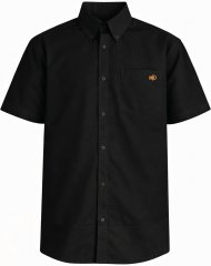 Motley Denim Zagreb Lyhythihainen Kauluspaita Musta