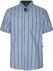 Kam Jeans 6374 Striped Short Sleeve Shirt Blue