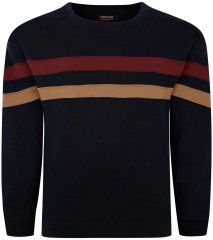Espionage LW163 Striped Sweatshirt Navy