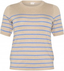 Kaffe Curve Lizzy Raidallinen neulepusero Beige/Sininen