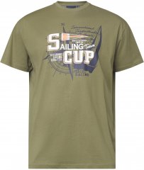 North Latitude 61119 Painettu T-Paita Oliivinvihreä