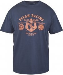 North Latitude 61121 Painettu T-Paita Laivastonsininen