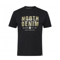 North Latitude Denim Printed Logo T-Shirt Black