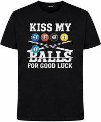 Espionage T436 Good Luck Kiss Printed T-Shirt Black